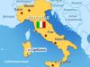 Szardínia szigetének térképei - Szardínia Olaszország térképén, a sziget összes repülőterének térképe, az üdülőhelyek elhelyezkedése, Cagliari nagy térképe Szardínia részletes térképe oroszul